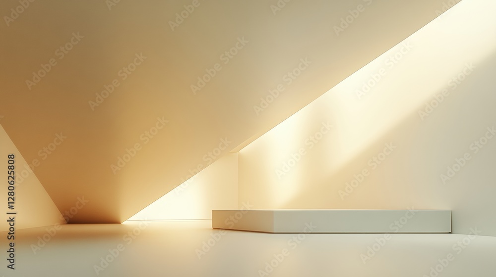 Poster Modern minimalist background featuring soft gradients with ample space for creative text placement. Generative AI