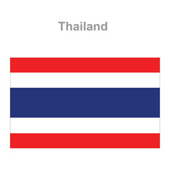 Thailand flag. Vector illustration of the national flag