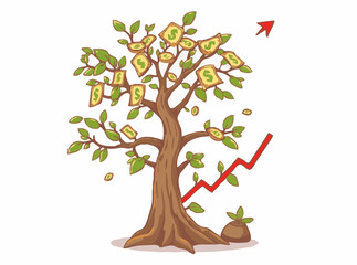 Money Tree Growth in Stock Market Trends
