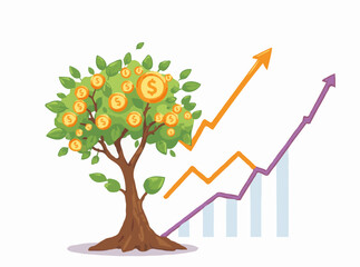 Money Tree Growth in Stock Market Trends