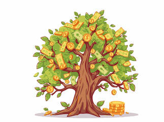 Money Tree Concept for Financial Success