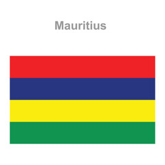 Mauritius flag. Vector illustration of the national flag
