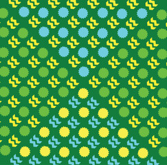 Seamless Geometric Patterns green with luminous with Bold Lines and Abstract Shapes for Modern Design