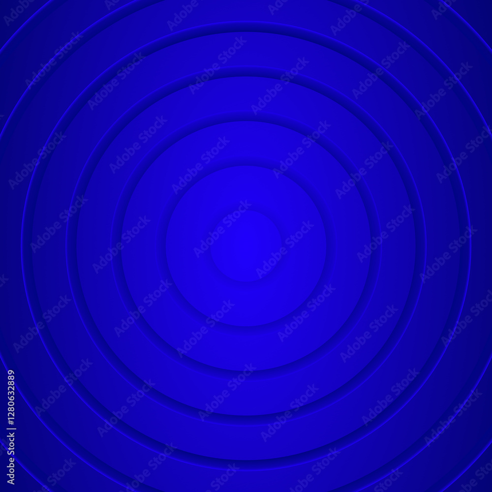 Wall mural navy blue circular pattern. circles dark blue background with center text place. dynamic abstract gr