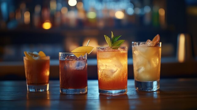 Alcohol consumption at a vintage bar with gin cocktails and old-fashioned décor. Featuring nostalgia and class