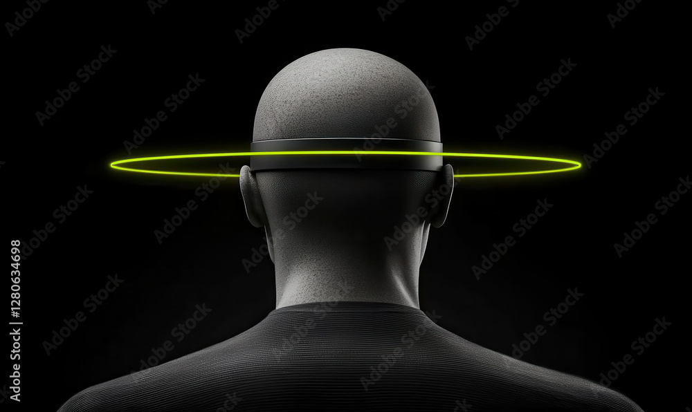 Poster exploring the interface of innovation: a futuristic design of a mind-enhancing hologram headset repr