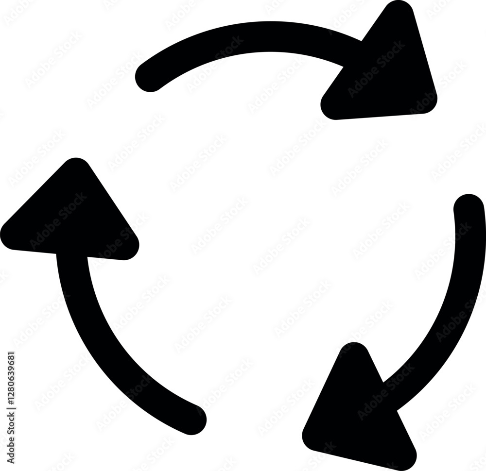 Aufkleber refresh icon vector. green recycle vector icon symbol. repeat and reload icons set and arrow rotatio