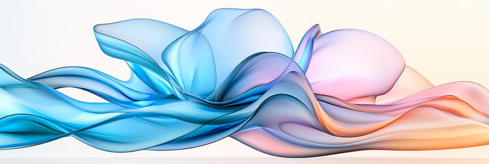 Futuristic swirl of translucent aqua spirals, each spiral&acirc;&euro;&trade;s outer edge outlined in black, set