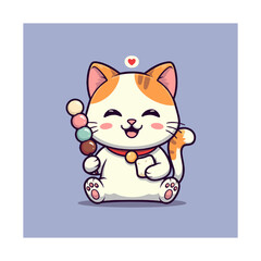 Cute kitten illustration