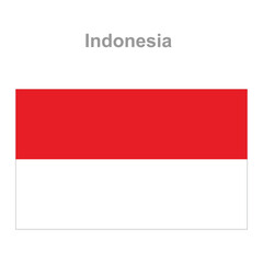 Indonesia flag. Vector illustration of the national flag