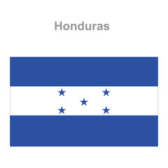 Honduras flag. Vector illustration of the national flag