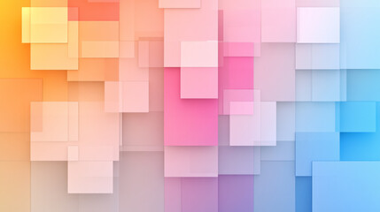 Obraz premium Modern digital art style mosaic of semitransparent squares, each tinted in a subtle gradient,