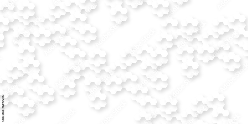 Poster background with hexagons. abstract background with lines. white texture background. hexagon abstract