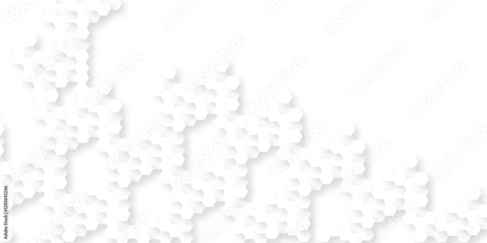 Poster background with hexagons. abstract background with lines. white texture background. hexagon abstract