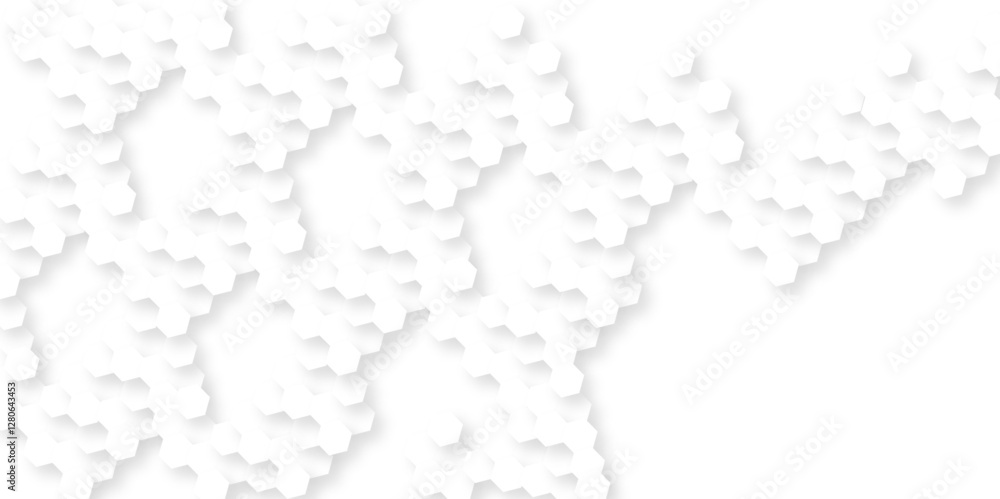 Poster background with hexagons. abstract background with lines. white texture background. hexagon abstract