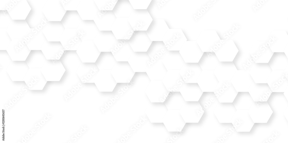 Poster background with hexagons. abstract background with lines. white texture background. hexagon abstract