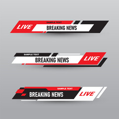 Set banners and lower thirds for banner Bars. Sport News. Streaming Video