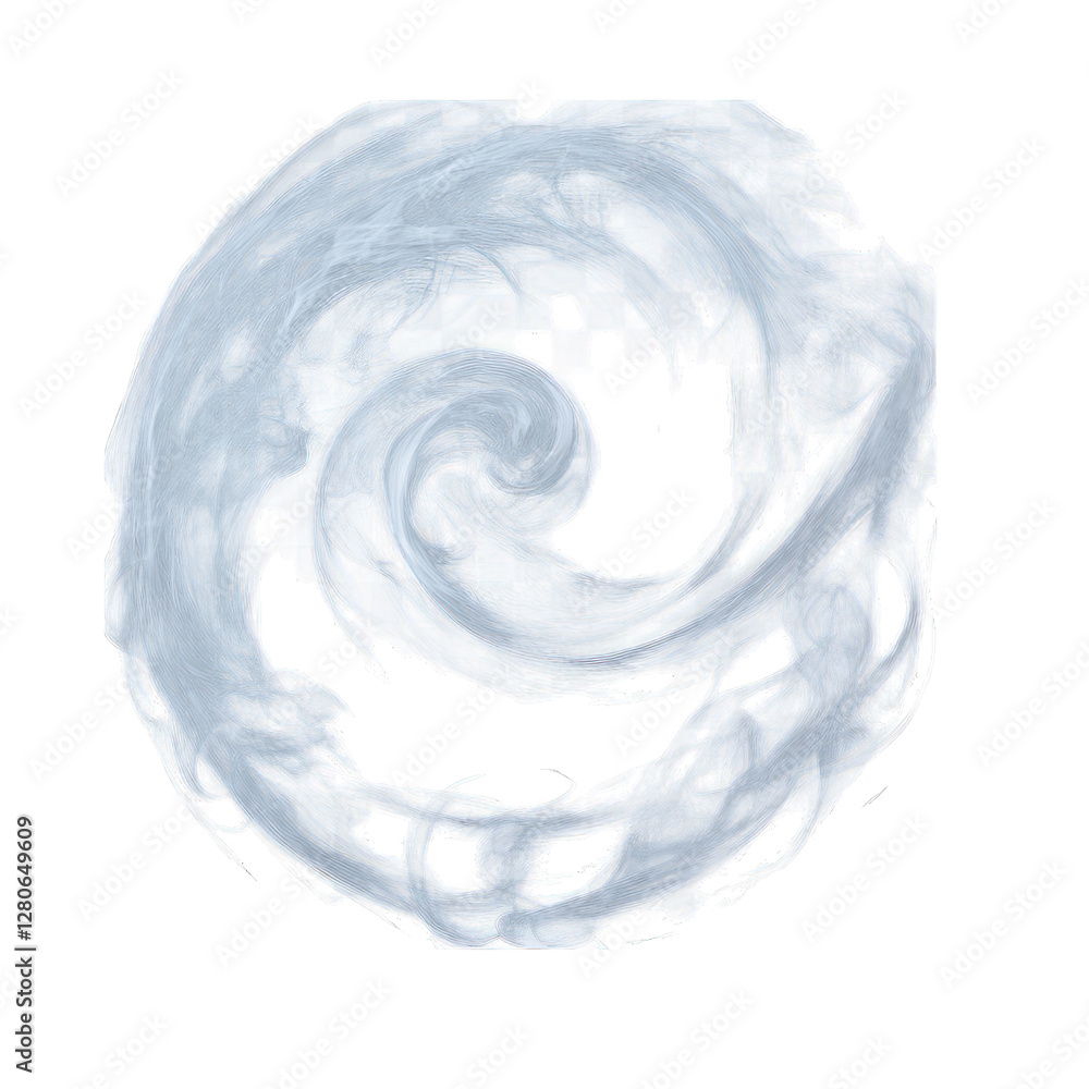 Poster dark mist swirling effect isolated on transparent background