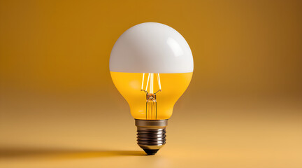 Illuminating Idea: A Glowing Light Bulb Symbolizing Creativity