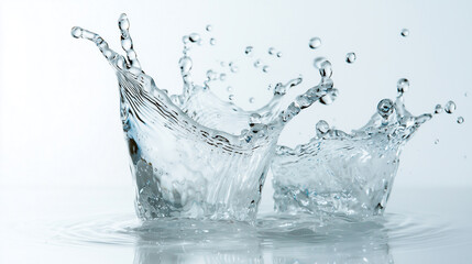 Dynamic fresh water splash captured in motion