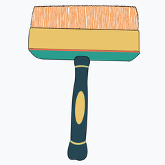 A stylish construction brush that is used in repairs and design.
