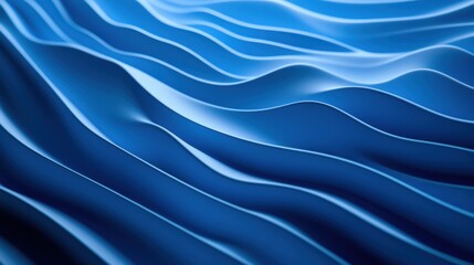 Fototapeta premium Abstract waves in various shades of blue create a calm and soothing atmosphere.