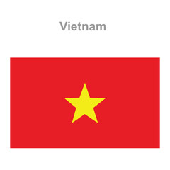 Vietnam flag. Vector illustration of the national flag