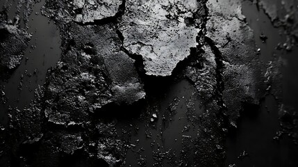 Cracked black mud texture, dark surface