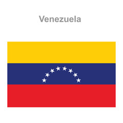 Venezuela flag. Vector illustration of the national flag