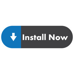 Install Now Button  Isolated Vector Icon on White Background