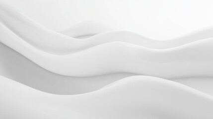 Obraz premium Minimalistic white waves create a serene and calming abstract atmosphere.