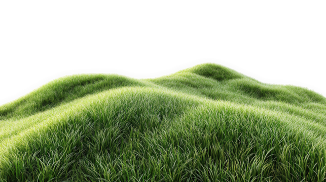 rolling hills covered in lush green grass. creating a serene and natural landscape the soft curves of the terrain evoke a sense of tranquility and connection to nature. making it ideal for themes rela