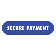 Secure Payment Button  Isolated Vector Illustration on White Background
