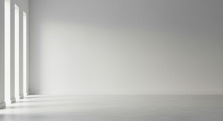 Obraz premium Modern empty room with bright light.