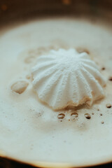 Meringue Floating on Coffee Foam