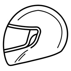 Helmet Silhouette Vector Icon – Ideal for Construction & Biker Designs.