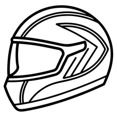 Helmet Silhouette Vector Icon – Ideal for Construction & Biker Designs.