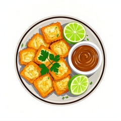 fried fish with lemon