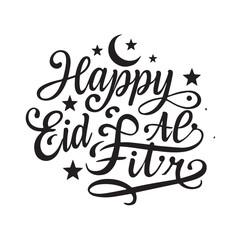 Festive typography Happy Eid Al Fitr