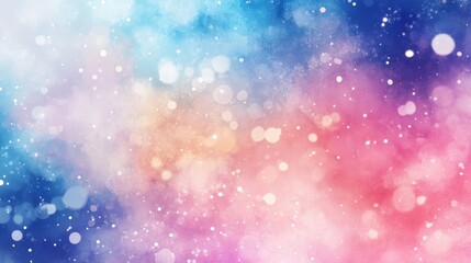 Obraz premium A stunning gradient of blue, pink, and white, creating a dreamy, ethereal background with a soft bokeh effect.