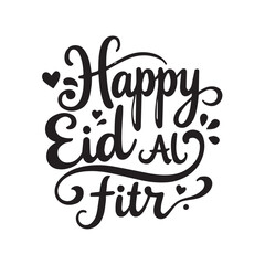 Eid festival typography Happy Eid Al Fitr