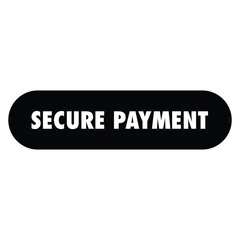 Secure Payment Button  Isolated Vector Illustration on White Background