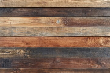 Rustic Wooden Plank Wall Texture with Mixed Brown and Beige Tones for Backgrounds or Designs