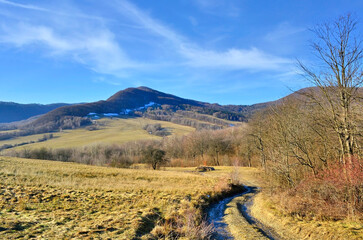 The early spring mountain view, Low Beskids