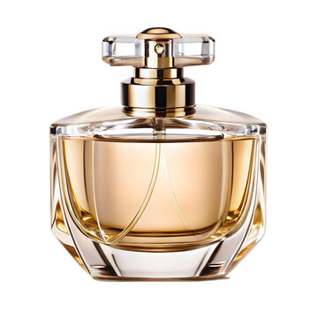 Luxury perfume bottle isolated on transparent background 