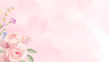 Hand painted watercolor nature background