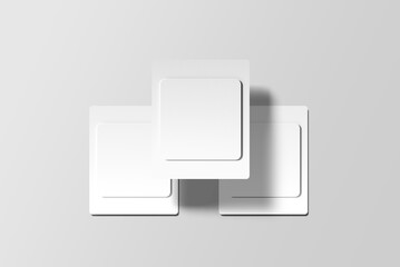 Blank Social Media Posts Carousel Template. 3d rendering.