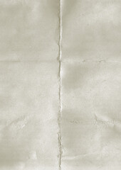 Blank folded paper sheet. Trendy background crumpled gray paper texture