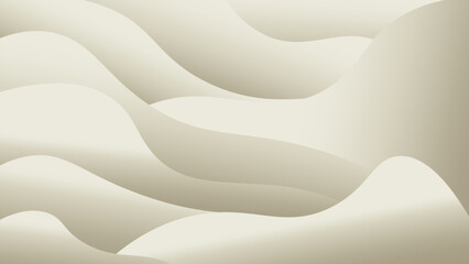 Abstract Beige Wavy Background with Smooth Curves and Gradient Shades