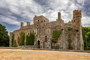The Castle of Pirou in the Normandy of France